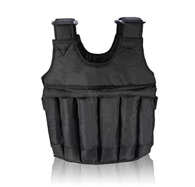 Dailygoody - Gewogen vest - Gewichtsvest 50KG - Voor krachttraining en hardlopen - Zwart - Ideaal voor fitness en crossfit - Verstelbaar en comfortabe