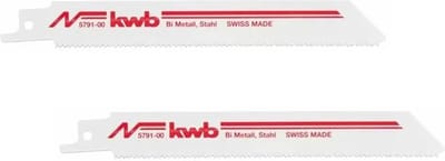 KWB reciprozaagblad - Voor metaal - Lengte 130 mm - HSS Bi metaal - 579100 - 2 stuks