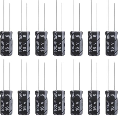 100uF 16V Elektrolytische Condensatoren Aluminium 5x11mm (15 Stuks)