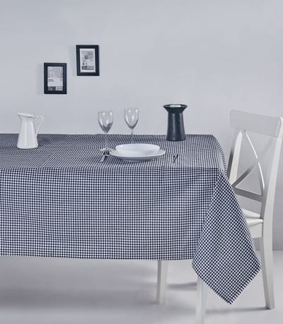 Asir - Tafelkleed - 170 x 170 cm - Zwart en Wit