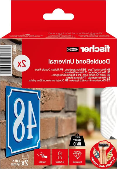 Montageband 2 stuks - Dubbelzijdig en sterk - Transparant - Speciale ophanging - Voor spiegels, foto's, decoratie