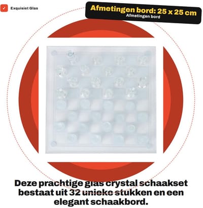 Dailygoods- Schaakset 32 Stuks - Schaakbord 25x25 Cm - Houten Schaakstukken - Reizen/Kamperen - Mat/Soepele Figuren - Duurzaam Materiaal - Schaakspel