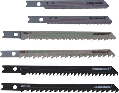 Silverline Decoupeerzaagbladen set - hout en metaal - universele aansluiting - 30-delig
