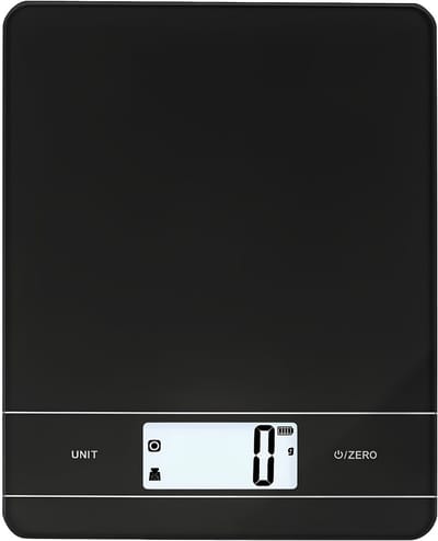 DnA® Weegschaal Keuken - Weegschaal - Precisie Weegschaa - Zwart - 21cm x 16cm x 2cm