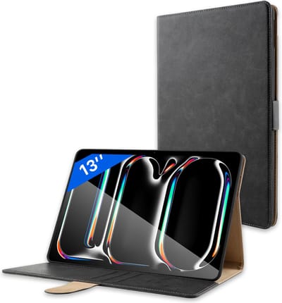 Luxe Case Geschikt voor iPad Pro 13 inch M4 (2024) Hoes Zwart Cover Hoesje A2925 , A2926