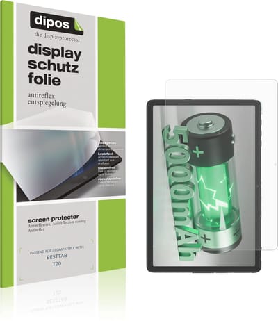 dipos – 2x Matte Beschermfolie geschikt voor BESTTAB T20 | Krasbestendige & antireflecterende Screenprotector Ultra-Thin