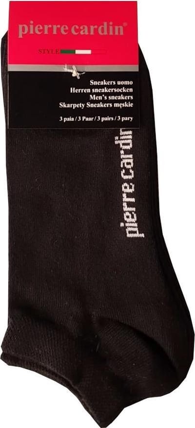 Pierre Cardin - 6-Pack - Dunne Sneakersokken - Zomerse Pasvorm - Heren - zwart - 43-46 - 101658