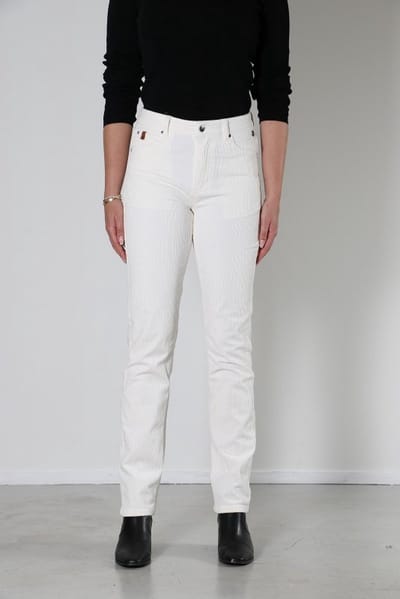 New Star broek - Elbe off white broek - corduroy - dames L31 Maat 27