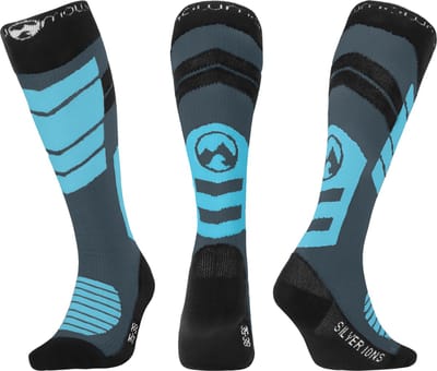 MowMow Skisokken - Zilverionen - Antibacterieel - Heren - Dames - Maat 35-38 - Aqua