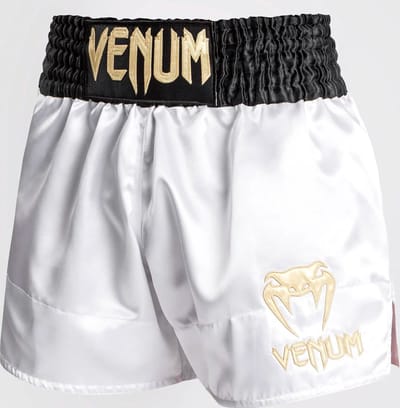 Venum Classic Muay Thai Shorts Wit Zwart Goud - M