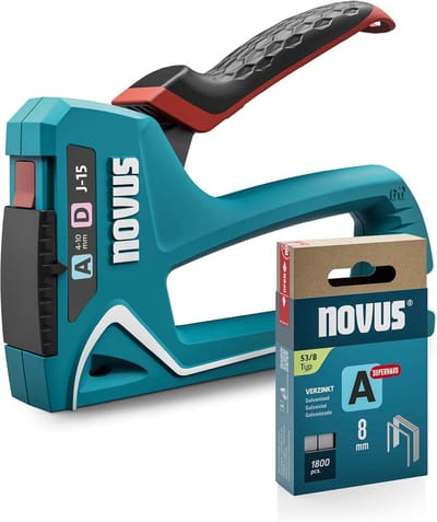 Handnietmachine J-15 | 2-in-1 Nietmachine voor Hout, Stof en Folies | Inclusief 1800 Nieten