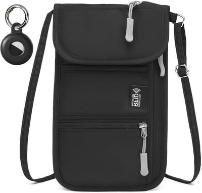 Reisdocumenten Tas voor Mannen en Vrouwen, Compact en Stijlvol, Perfect voor Paspoort en Accessoires, Zwart