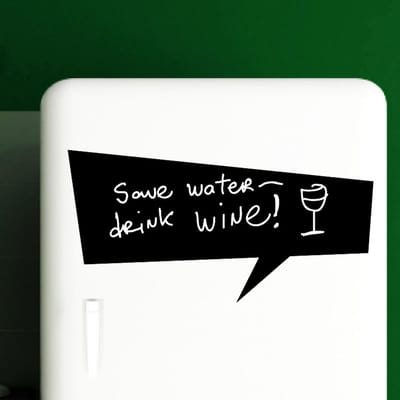 Schoolbordsticker - uitwisbare zelfklevende muurstickers - stripverhaaltekst - 15x30cm
