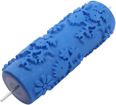 Dailygoods- Patroonverfroller Mooi Bloemontwerp - Decoratieve Textuurroller - Wasbaar/Ruikbaar - Veelzijdig Gebruik - Verberg Onvolkomenheden - Verfris uw Interieur - Decoratieroller