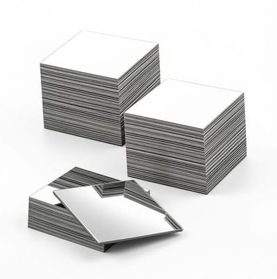 Maison Elara Acryl Kleefspiegels 100 Stuks - Zelfklevende Mozaïekspiegelstickers 5x5 cm - Vierkante Spiegeltegels voor Decoratie