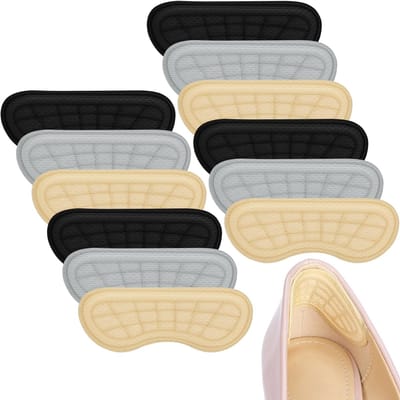 6 Paar Hielkussen Pads, Ademend Kussen Pads, Hielgrip Inlegzolen voor Hakken, Sneakers, Schoengrepen voor Dames Schoenen, Schoen Pads voor Te Grote Schoenen, Antislip Lijm Achter Hielkussens
