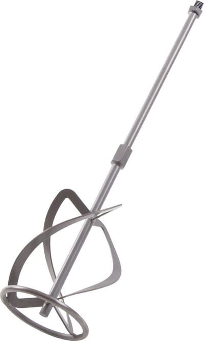 FERM - PMA1008 - Roerstaaf - 140x600mm - Tweedelig - M14 aansluiting - Voor - Verf - Lijm - Gips - Stuc - Cement - Gegalvaniseerd staal - Universeel - Mengstaaf - Mixer - Zeer geschikt voor - FERM verf/cementmengers - PMM1010 - PMM1006 - Verf mixer