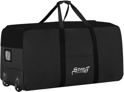 Dailygoods- Reistas 120L - Waterdichte Weekendtas - Opvouwbare Tas - Bagagetas voor Kamperen - Reistas met Wielen - Zwart 80x40x40 cm - Sporttas