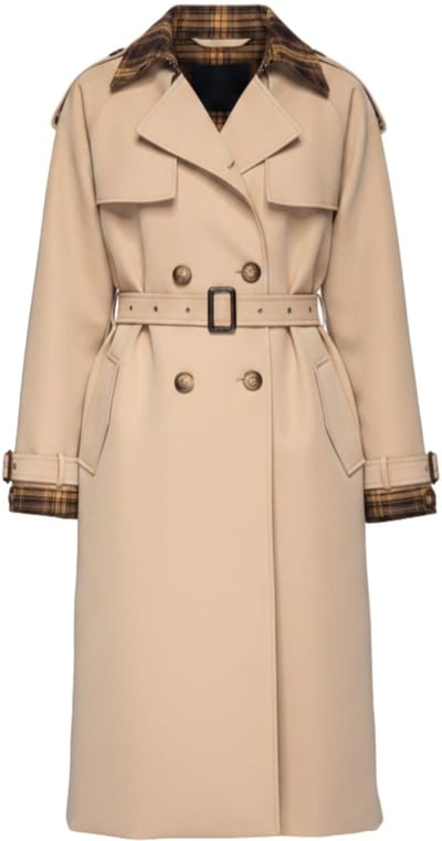 OMBRE Trenchcoat - Lange Mouw - Knopen - Effen Beige M