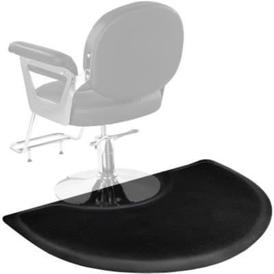 VEVOR Salonmat voor kappers, 905x1220 mm, halfronde staande mat, 13 mm dikke antivermoeidheidsmat voor kapsalons, gemakkelijk te reinigen PVC-oppervlak en afgeschuinde randen om struikelen te voorkomen.