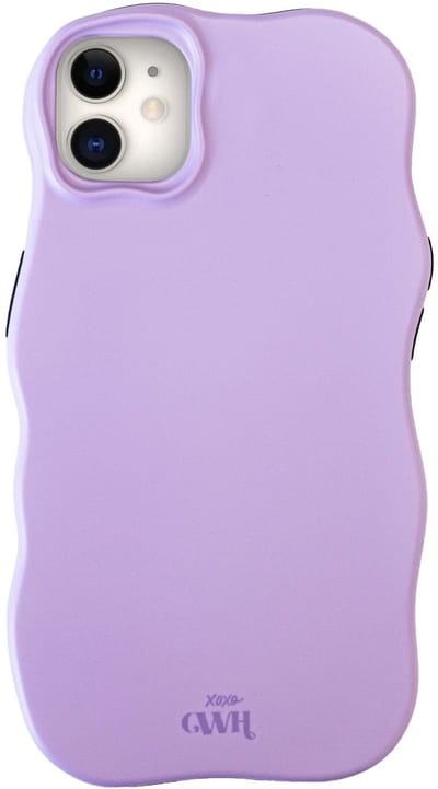 xoxo Wildhearts Wavy Case Purple telefoonhoesje - Geschikt voor iPhone 11 - Golvend hoesje met dubbele beschermlaag - Matte afwerking - Silicone case met golven - Vlekbestendig - Paars