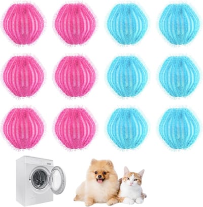 12 Herbruikbare Pluisballen voor Wasmachine: Huisdierenhaar & Pluis Verwijderen