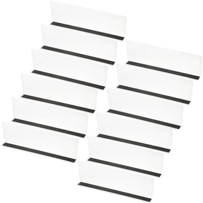 Plankverdelers voor kastorganisatie, 15,7 x 1,57 x 4,7 cm acryl magnetische kasten separator keukenkast planken onder bedblokker voor slaapkamer keuken kantoor, helder