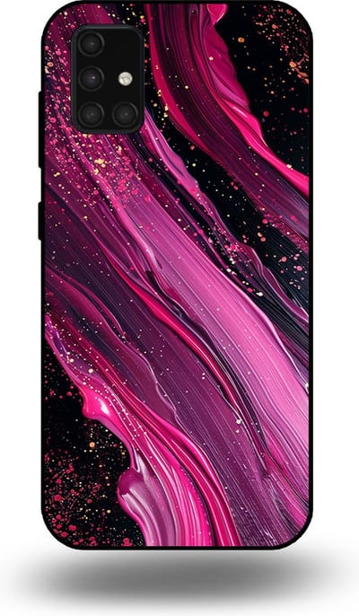 Smartphonica Telefoonhoesje geschikt voor Samsung Galaxy A71 4G met marmer opdruk - TPU backcover case marble design - Paars Roze geschikt voor Samsung Galaxy A71 4G