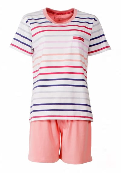 Irresistible Dames Shortama - Korte Mouwen - Roze - Maat S
