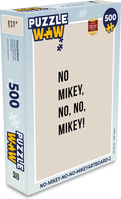 Puzzel Quotes - No Mikey, no, no, Mikey! - Beige - Legpuzzel - Puzzel 500 stukjes