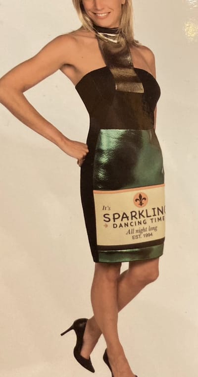 Feestjurk champagne | Maat S/M | Verkleedkleding | Oud en nieuw