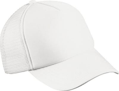 Myrtle Beach Kinderen/Kinderen 5 Panel Polyester Mesh Cap (Wit/Wit)