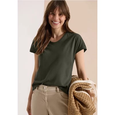 Shirt met overhangende schouders en kanten details