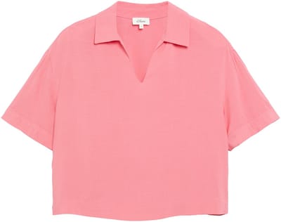Vrouwelijke V-hals Fluïde Viscose Blouse met Volledige Print s.Oliver