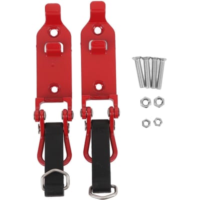 2 Stuks Dakdrager Schophouder Heavy Duty Metaal Rubber Klem Montagekit voor Auto Vrachtwagen Garage Rood rood