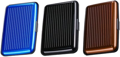 Dailygoods- Creditcardhouder Aluminium - Waterdicht - RFID Blokkering - Stijlvolle Pasjeshouder - 3 Stuks - Veilig en Schokbestendig - Portemonnee
