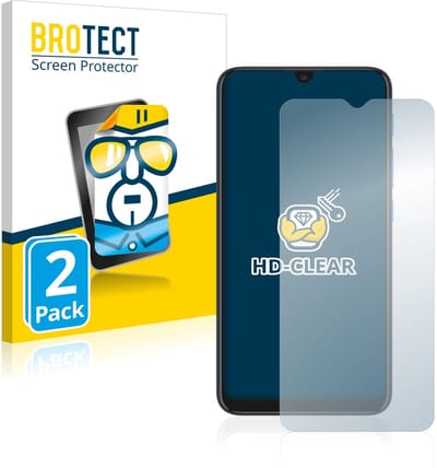 BROTECT - Screenprotector voor Motorola Moto E7i Power - Folie Beschermfolie transparant 2 Stuks