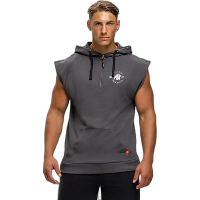 Gorilla Wear Huntley Mouwloze Hoodie - Grijs - S