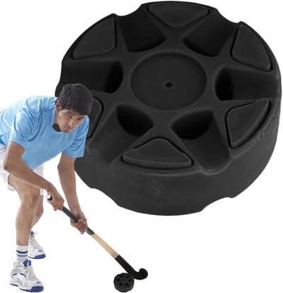 Hockeypuck - Oefen pucks - Buiten trainen - 6 kuiltjes ontwerp - 76 mm x 25 mm - Zwart