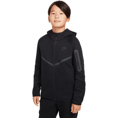 Nike Tech Fleece Hoodies Kinder - Zwart - Maat 128 - 137 CM - Poly Fleece