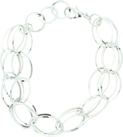 Behave - Armband zilverkleur met ovale ringen - Minimal chic