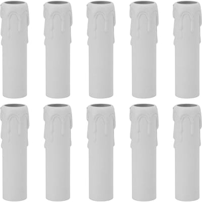 10 stuks 4 inch kaarsenhulzen simulatie vintage wasdruppel kaarsvoethoezen voor kroonluchter wit