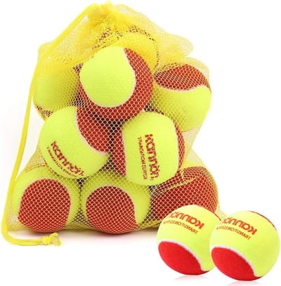 Tennisballen Stage 3 met Draagtas voor Beginners - Rode Trainingsballen met 75% Verminderde Druk voor Kinderen en Honden