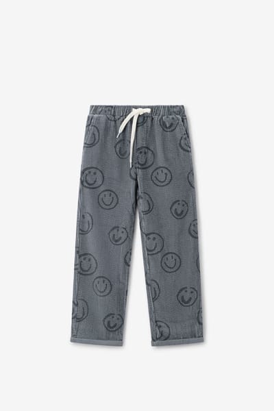 Sissy-Boy - Blauwe corduroy broek met smileys