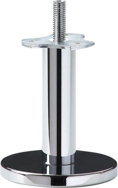 Stalen meubelpoot chroom rond ø 2,5 cm en hoogte 12 cm (M10) - Set van 4 stuks