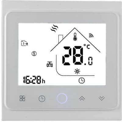 Slimme Thermostaat - Verwarming Regelaar - Comfort Verhoging - Wekelijks Programmeerbaar - 10 Gram - Wit