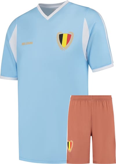Belgie Voetbaltenue Uit 2024-2026 - Voetbal Tenue Kinderen - Shirt en Broekje - Jongens en Meisjes - Volwassenen - Heren en Dames - Maat 128