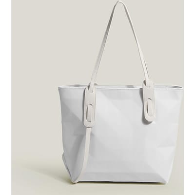 Niche Design Geometrische Diamantvormige Tote Bag, Pendeltas met grote capaciteit, Single-shoulder Onderarmtas voor Dames white