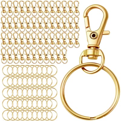 Karabijnhaak sleutelhanger knutselen zelf maken ringen karabijnhaak