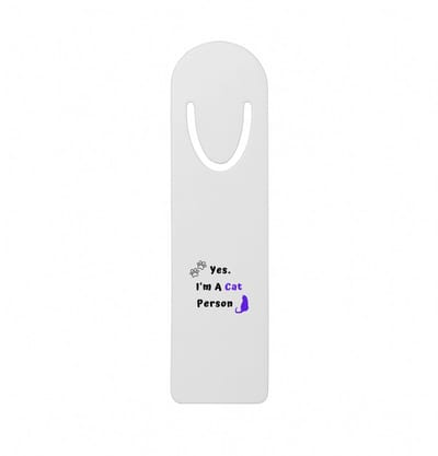 Hacebo® - yes I'm a cat person metalen boekenlegger - Katten - katten liefhebbers - iemand die houdt van poezen - verjaardag - cadeau - kado - geschenk Bladwijzer boekenleggers - 12.7 cm x 3.2cm